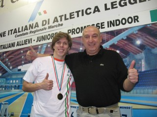 Alessandro Berto con il tecnico Sergio Cestonaro